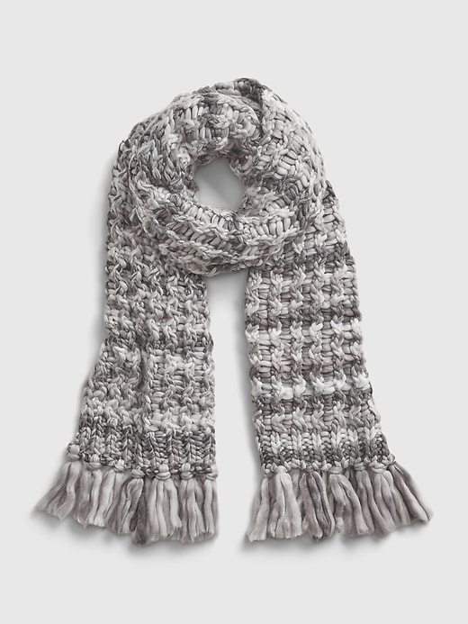 1 of 8 showing, with the color black & white multi of product Honeycomb Scarf