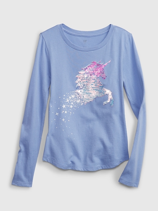 Kids Flippy Sequin Graphic T Shirt Gap