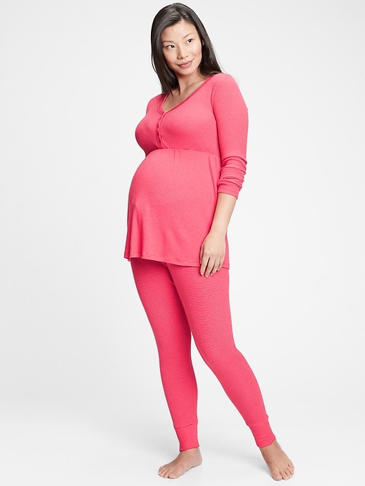 Image number 1 showing, Maternity PJ Set in Modal