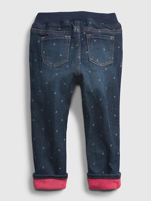Image number 2 showing, Toddler Lined Pull-On Skinny Jeans with Stretch