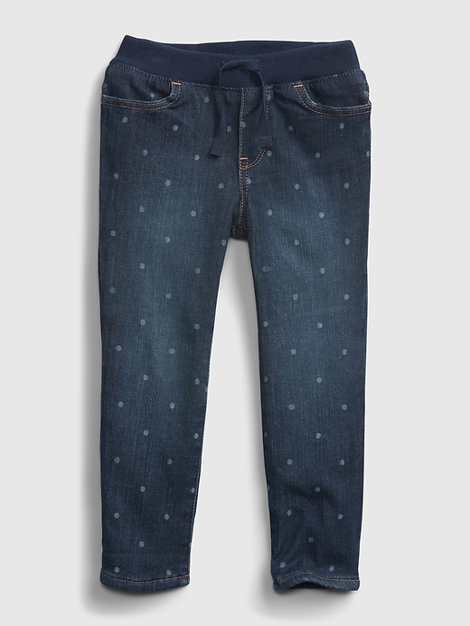 Image number 3 showing, Toddler Lined Pull-On Skinny Jeans with Stretch