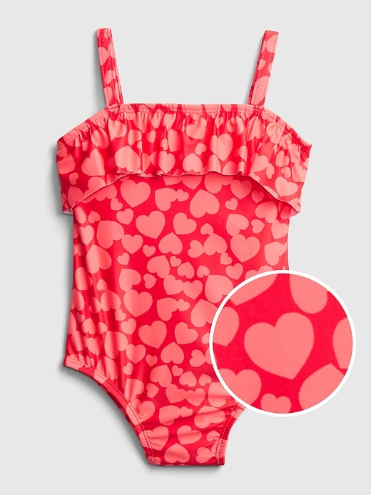 Image number 1 showing, Toddler Ruffle Swim One-Piece