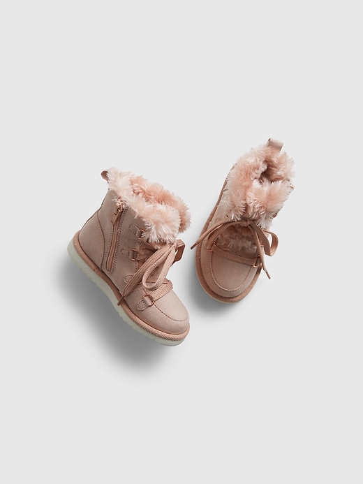Image number 2 showing, Toddler Cozy Lace-Up Boots