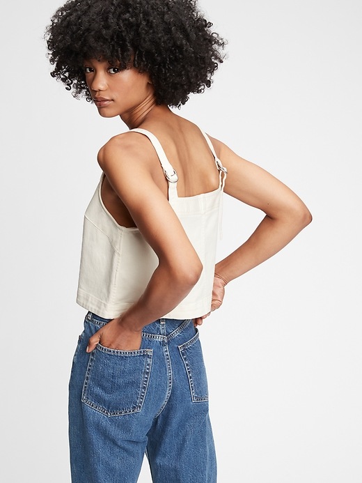 2 of 8 showing, with the color ivory frost of product Cropped Tank Top