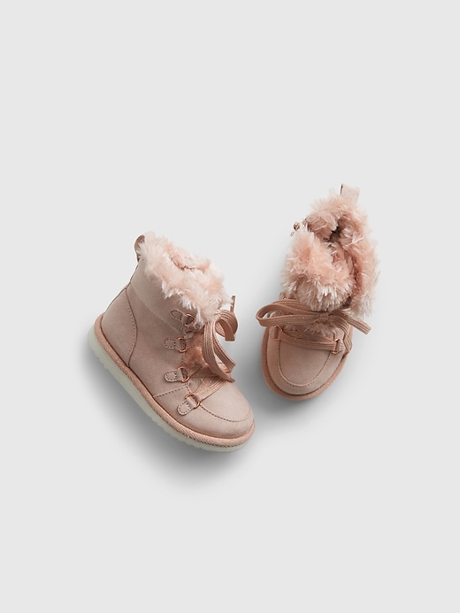Image number 1 showing, Toddler Cozy Lace-Up Boots