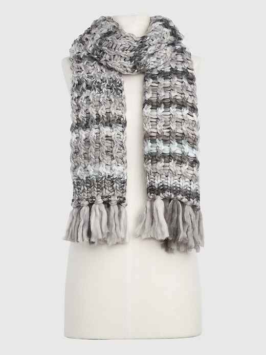 2 of 8 showing, with the color black & white multi of product Honeycomb Scarf