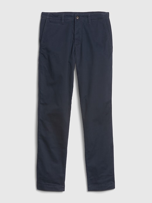 Image number 6 showing, Slim Flannel-Lined Khaki Pants with GapFlex