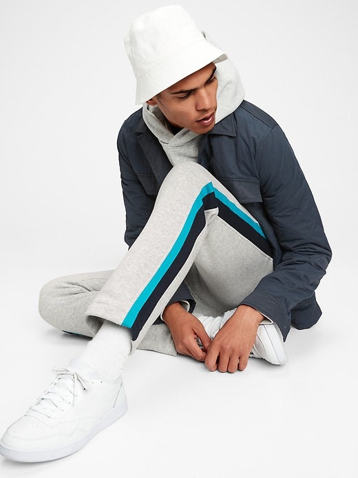 1 of 8 showing, with the color gray heather of product Vintage Soft Slim Sweatpants