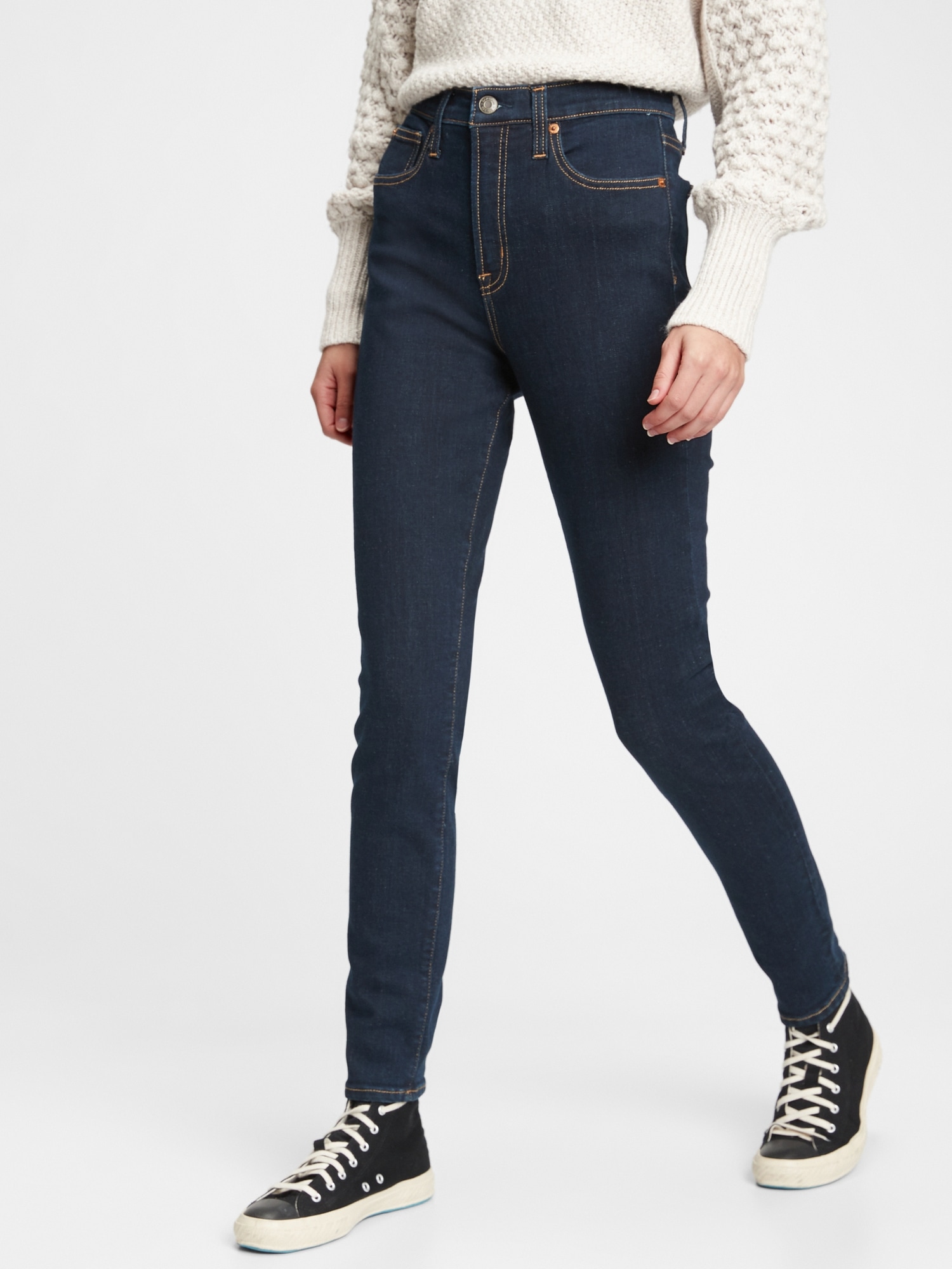 gap high rise true skinny jeans