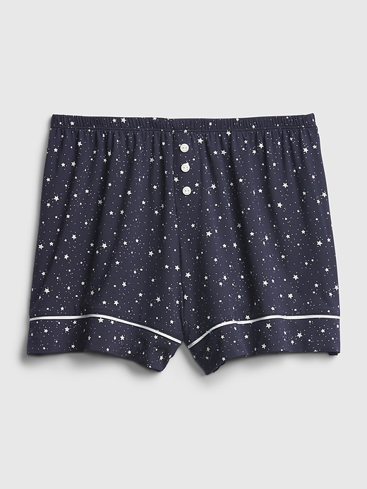 2 of 8 showing, with the color navy blue stars of product Adult Truesleep Print Shorts in Modal