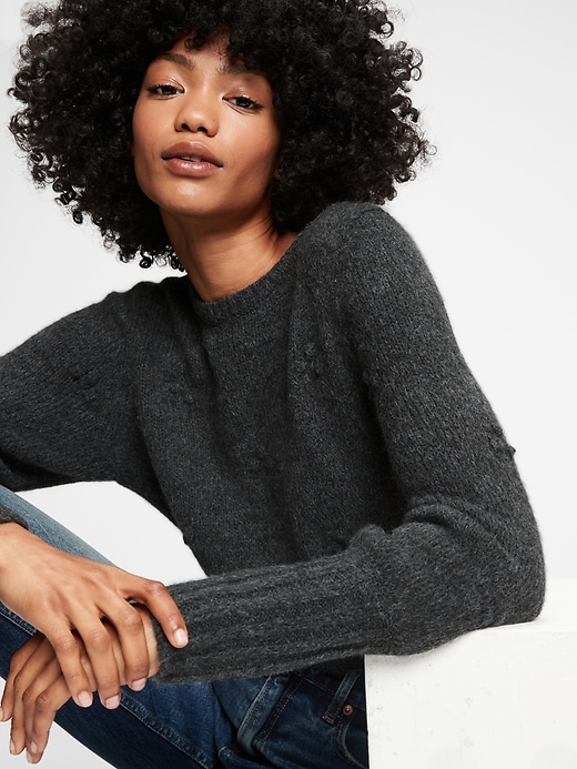 Image number 1 showing, Puff-Sleeve Sweater