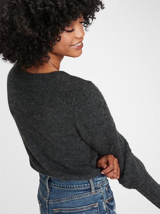 Image number 2 showing, Puff-Sleeve Sweater