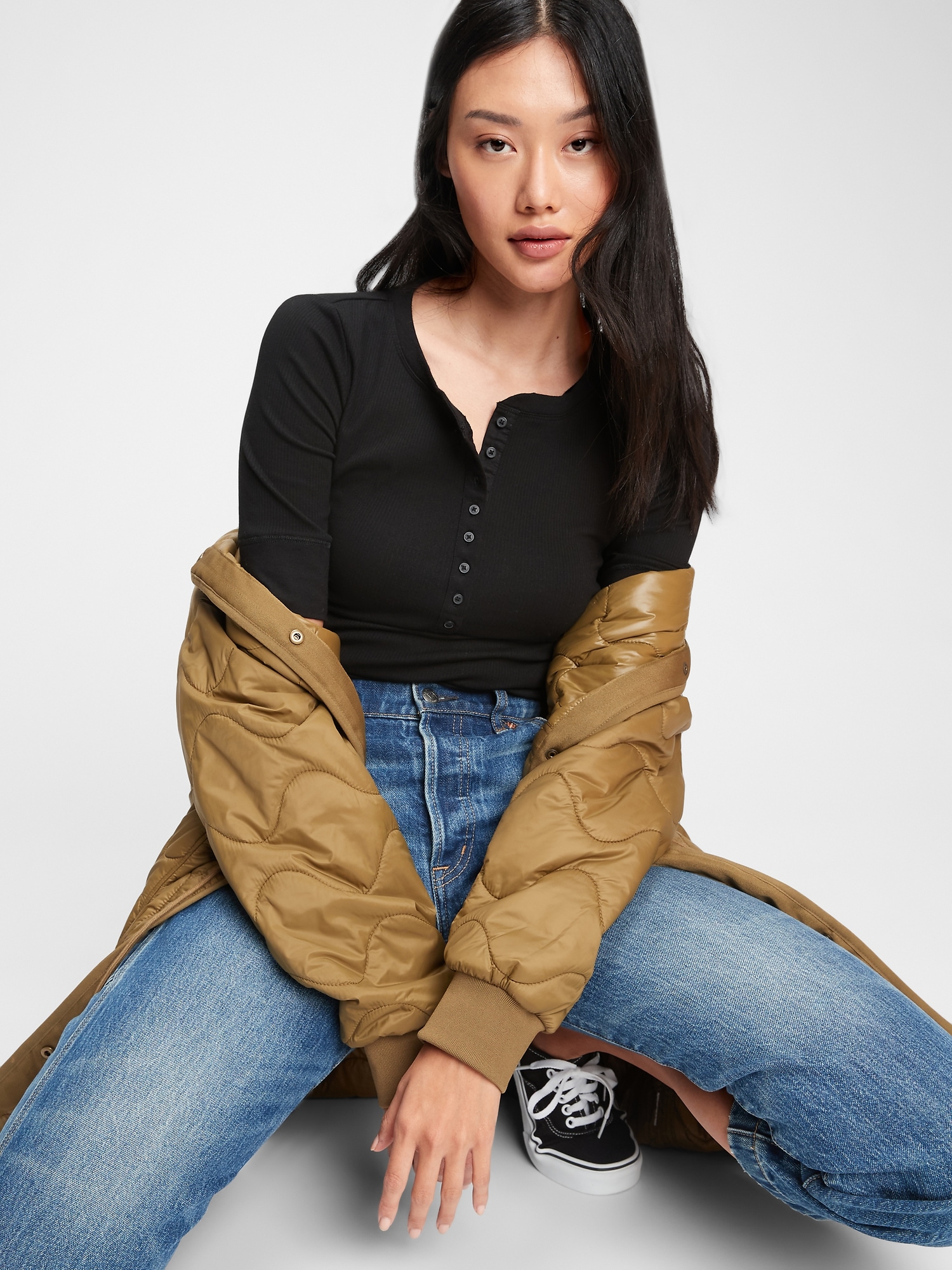 gap ribbed t shirt