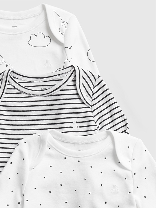 2 of 8 showing, with the color white of product Baby First Favorite Bodysuit (3-Pack)