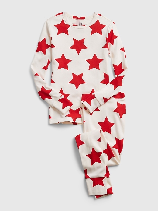 1 of 8 showing, with the color ivory frost of product Kids Star Graphic PJ Set