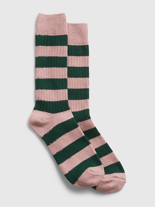 View large product image 1 of 1. Stripe Crew Socks
