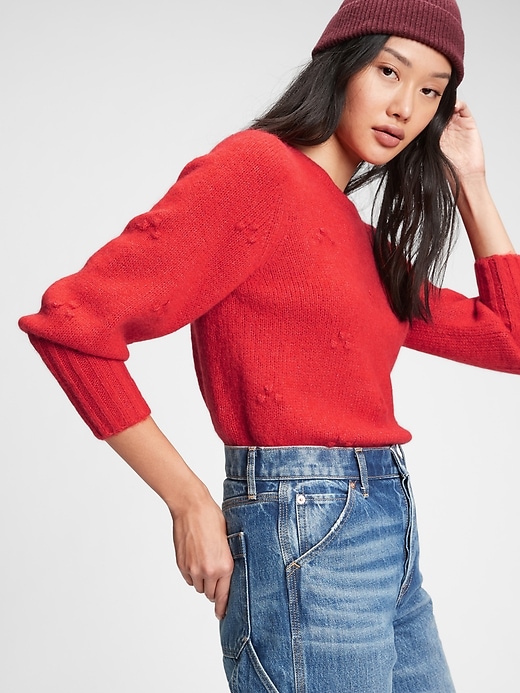 View large product image 1 of 1. Puff-Sleeve Sweater