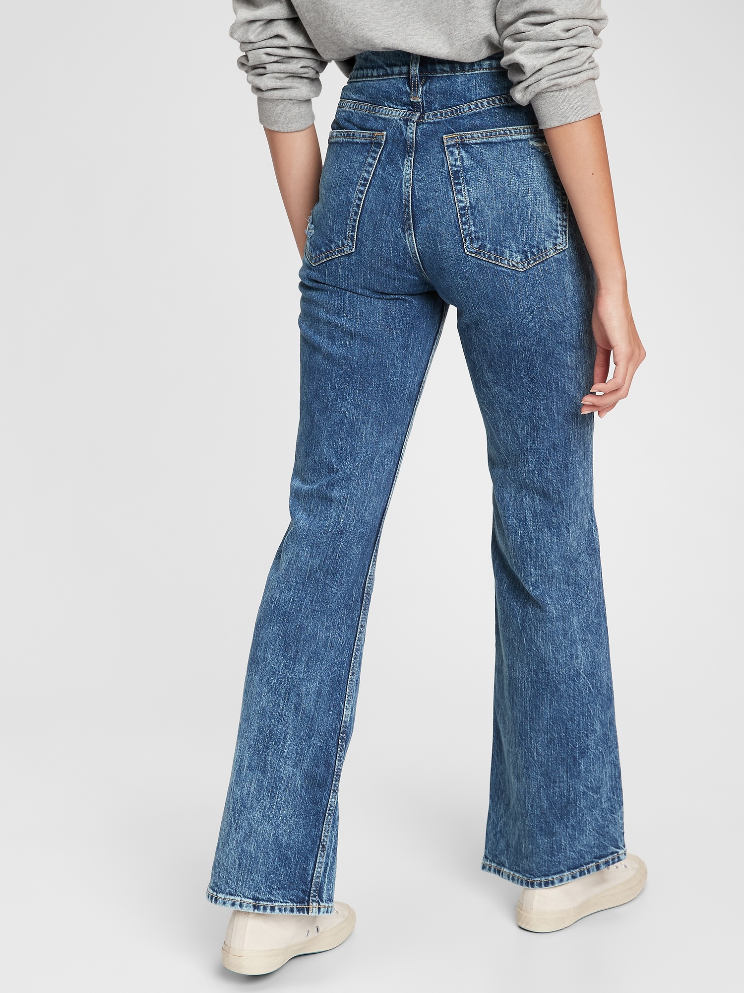 high waisted vintage flare jeans