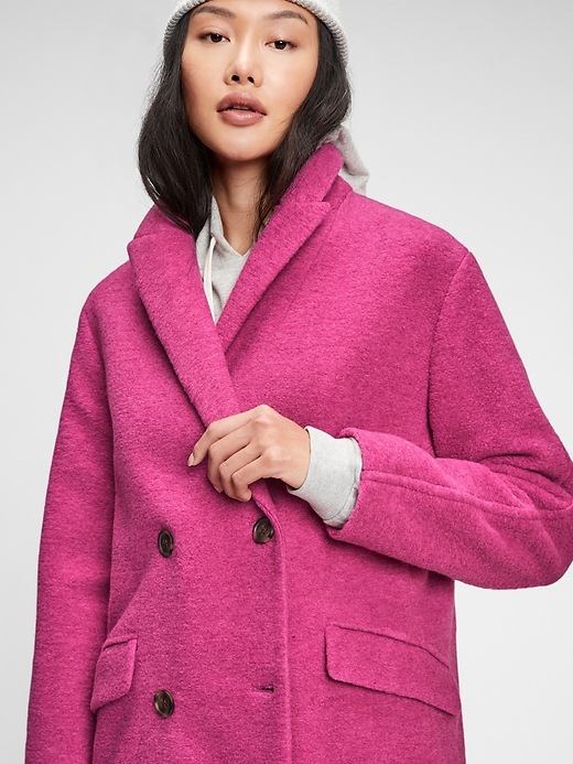 Image number 1 showing, Double-Breasted Wool Coat