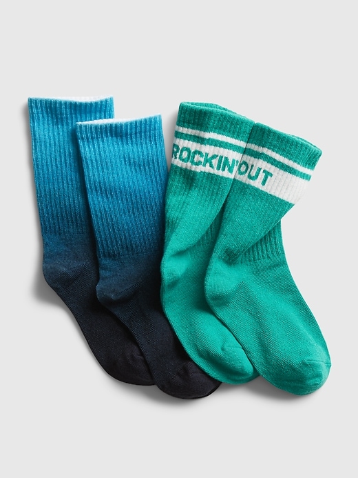 1 of 8 showing, with the color multi of product Kids Dip-Dye Tube Socks (2-Pack)