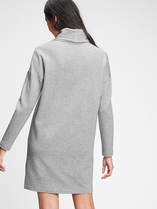 2 of 8 showing, with the color heather grey of product Heather Cowlneck Dress