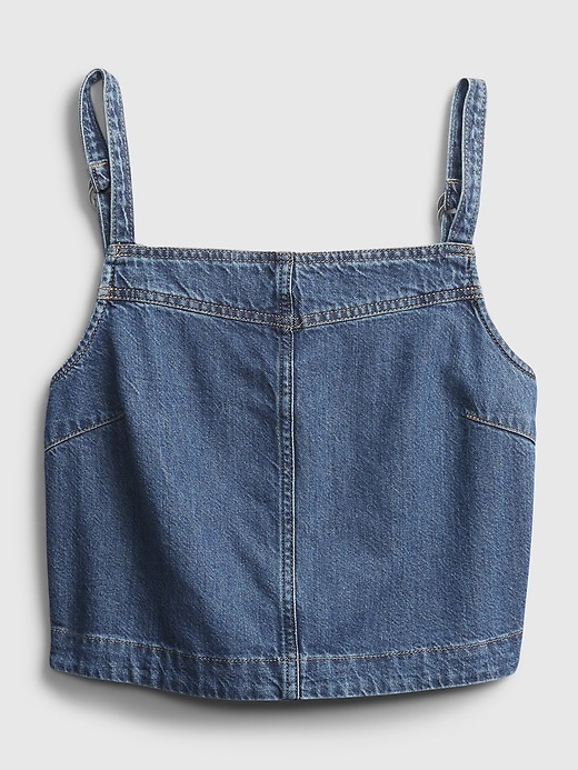Image number 6 showing, Denim Cropped Tank Top with Washwell&#153