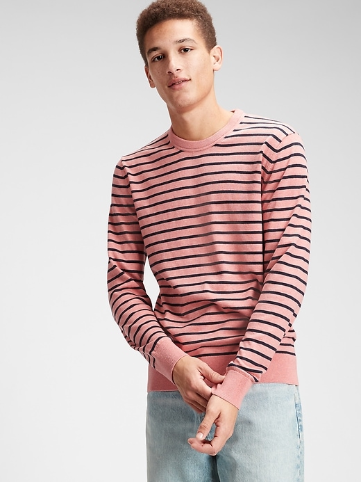 1 of 8 showing, with the color pink stripe of product Mainstay Sweater