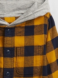 View large product image 3 of 4. Toddler Plaid Hoodie Shirt