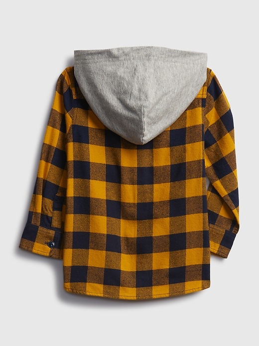 View large product image 2 of 4. Toddler Plaid Hoodie Shirt