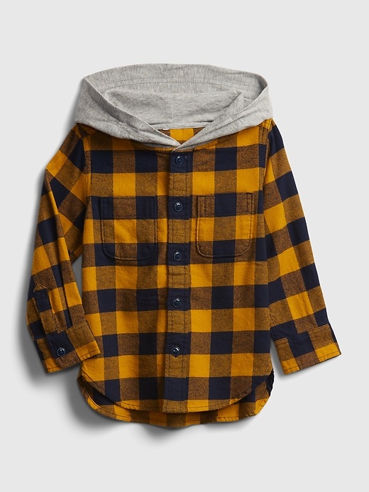 View large product image 1 of 4. Toddler Plaid Hoodie Shirt