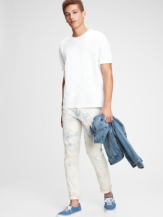 1 of 8 showing, with the color cloudy vintage of product Mid Rise Slim Jeans with GapFlex