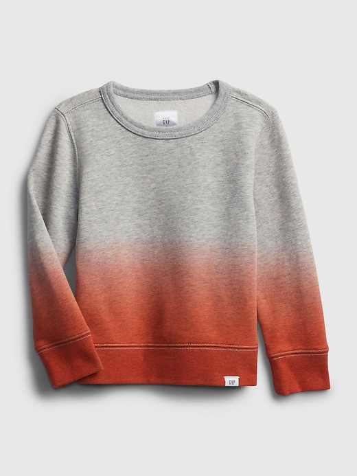 View large product image 1 of 1. Toddler Recycled Dip-Dye Crewneck Sweatshirt