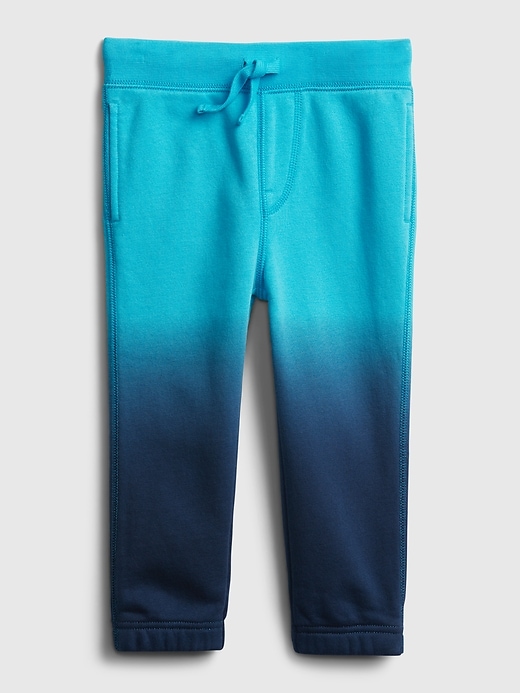 1 of 8 showing, with the color true cyan blue of product Toddler Dip-Dye Pull-On Pants