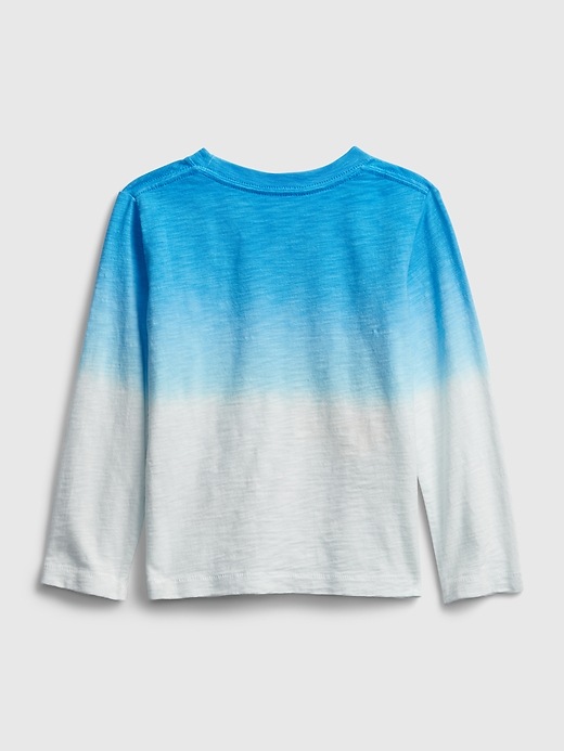 2 of 8 showing, with the color breezy blue of product Toddler Dip-Dye Graphic T-Shirt