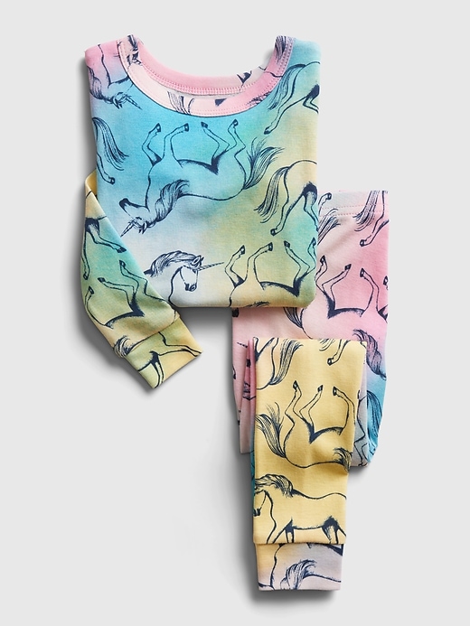 Image number 1 showing, babyGap Tie-Dye Unicorn Graphic PJ Set