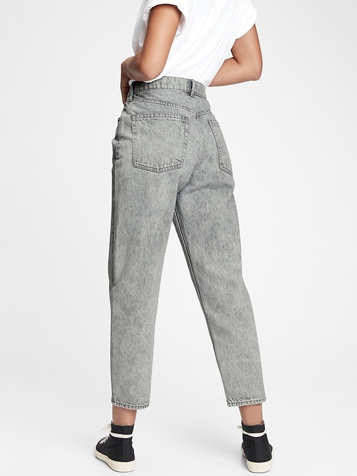 2 of 8 showing, with the color chateau grey of product High Rise Barrel Jeans with Washwell