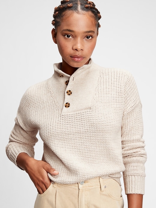 Image number 7 showing, Half-Button Sweater