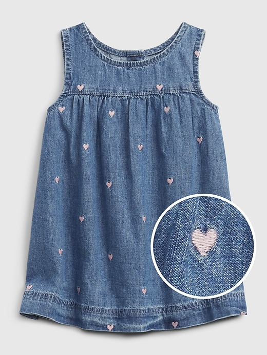 Image number 1 showing, Baby Denim Jumper Dress