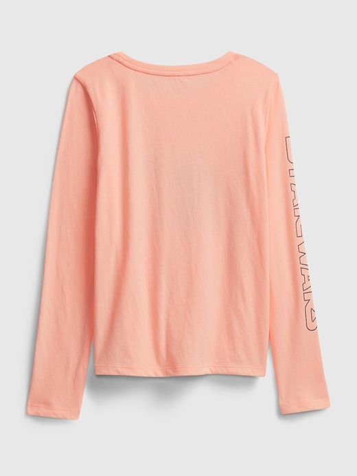 2 of 8 showing, with the color energetic peach of product GapKids &#124 Star Wars™ Graphic T-Shirt