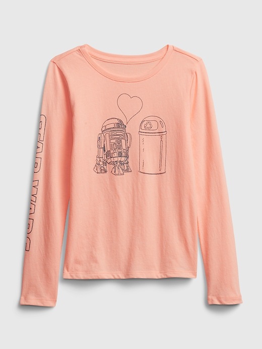 1 of 8 showing, with the color energetic peach of product GapKids &#124 Star Wars™ Graphic T-Shirt