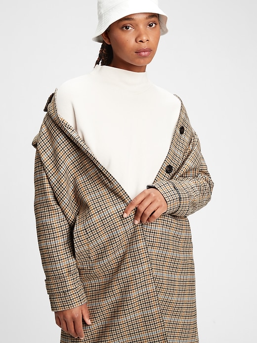 Image number 3 showing, Plaid Wool Coat