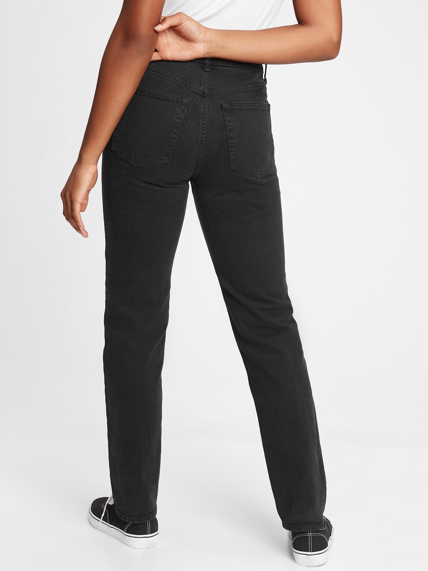 high rise straight leg pants