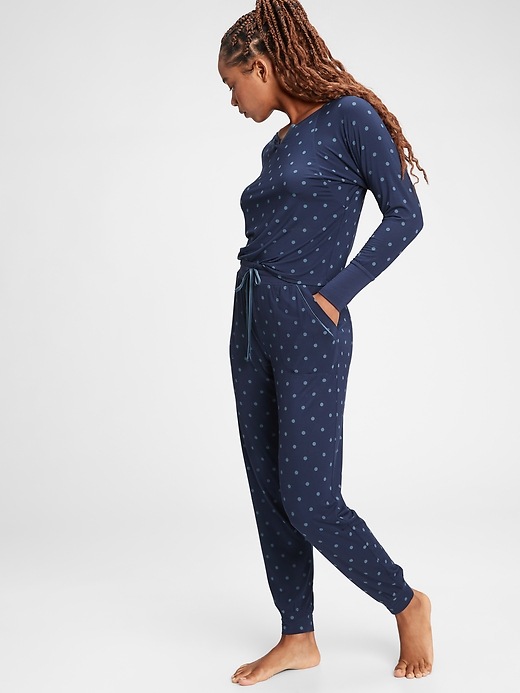 1 of 8 showing, with the color navy blue dot of product Adult Lounge Joggers in Modal