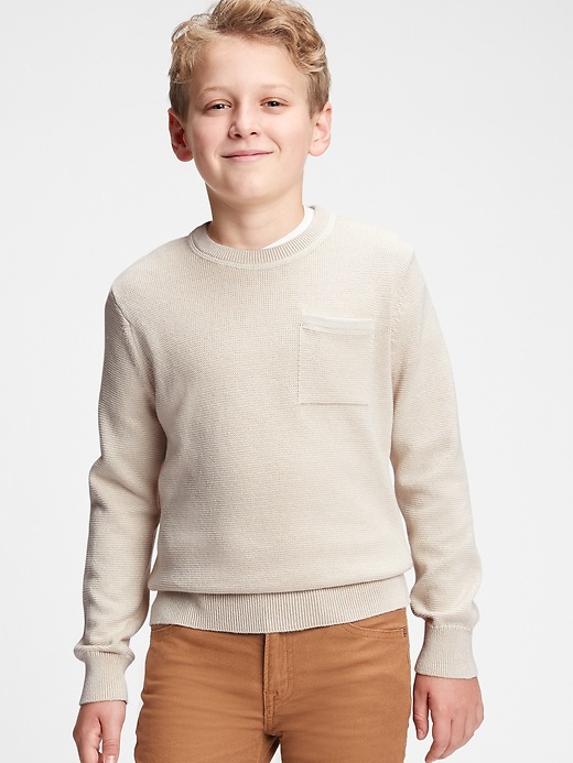 Image number 2 showing, Kids Pocket Crewneck Sweater