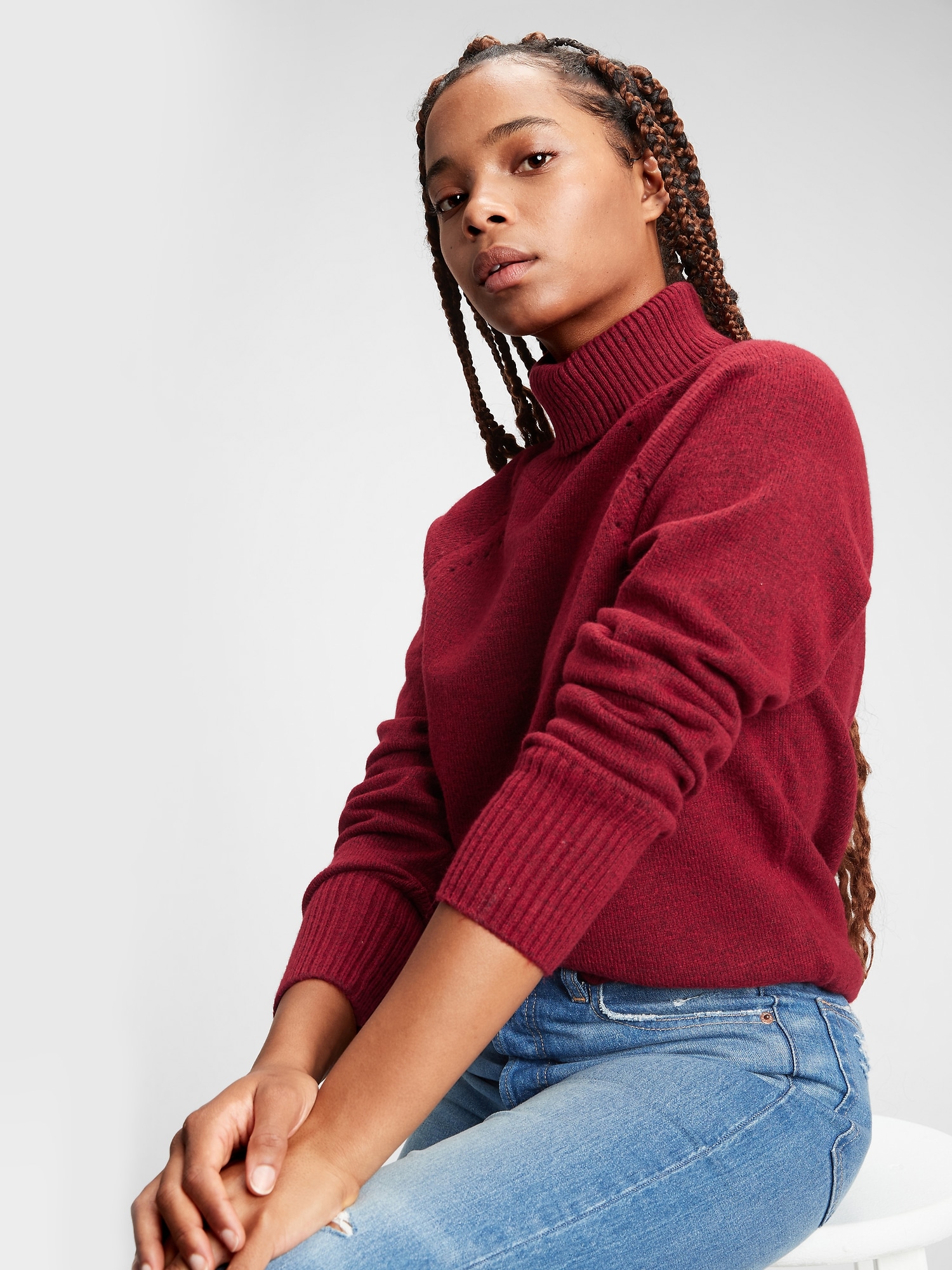 gap fleece turtleneck