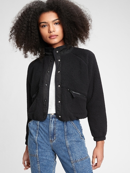 Gap sherpa bomber jacket outlet