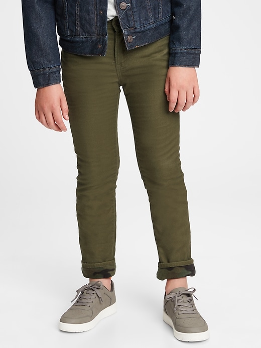 Image number 2 showing, Kids Cozy Lined Slim Jeans with Stretch