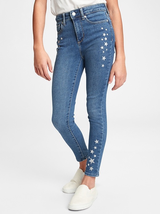 Image number 2 showing, Kids High-Rise Star Jeggings with Max Stretch
