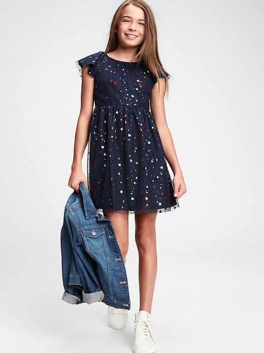 Image number 2 showing, Kids Sparkly Star Dress