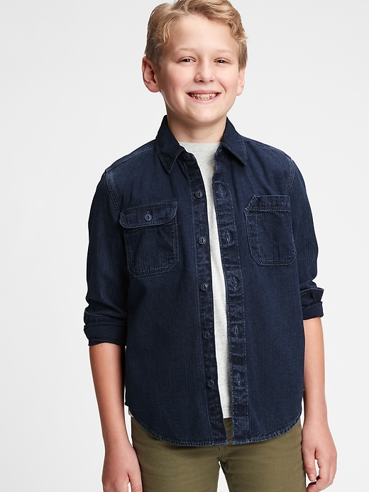 Image number 2 showing, Kids Denim Shirt